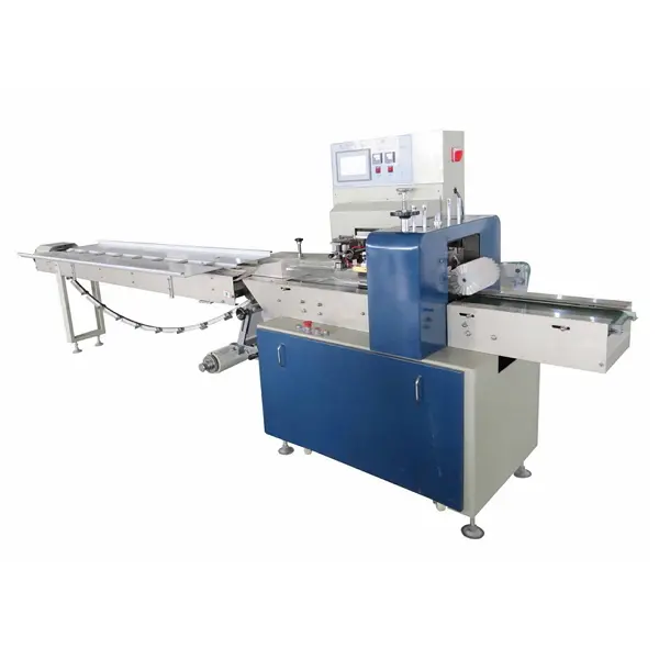 Machine de conditionnement d'oreillers en film à alimentation par le bas